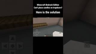 Minecraft  how to place candles on trapdoors Minecraft Bedrock shorts minecraft [upl. by Butte]