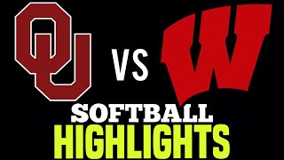 1 OU vs Wisconsin College Softball 2024 Mary Nutter Classic [upl. by Celestyna737]