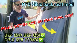 Toyota Hilux  Vigo N70 Kun26  back seat mod and child seat fitment [upl. by Renwick245]