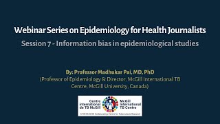 Session 7  Information bias in epidemiological studies [upl. by Alanah450]