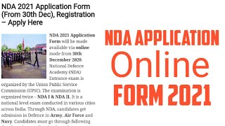 NDA Application form 2021 [upl. by Dobbins422]