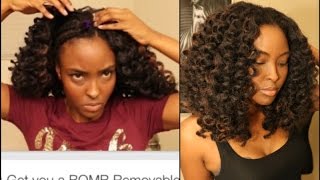 TutorialNO crochet braids needed Get you a BOMB Removable Super Natural NO HEAT hairstyle [upl. by Skyler]