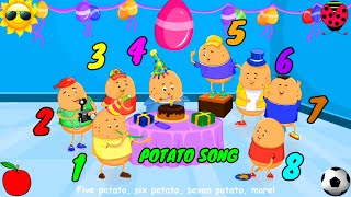 1 potato 2 potato 3 potato 4 song  One potato two potato  Potato song for Toddlers potatosong [upl. by Orimisac]