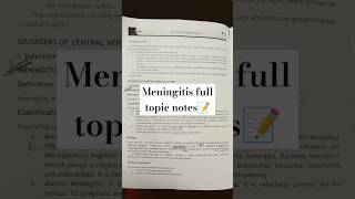 Meningitis full topic notes📝 ll pathophysiology ll management bscnursing [upl. by Ateinotna251]