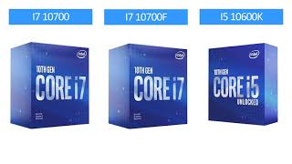 i7 10700 vs i7 10700F vs i5 10600K  RTX 3060  Gaming Comparison [upl. by Lehrer]