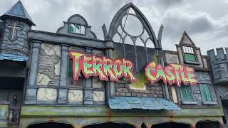 TERROR CASTLE GHOST TRAIN POV  Brean theme park 2021  on ride pov amp off ride [upl. by Euridice]