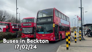 Buses at Beckton Bus Station 170224 fortheloveofbuses [upl. by Ylsel]