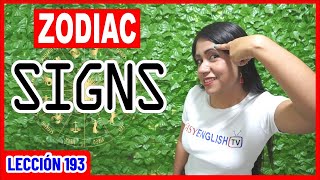 Signos del Zodiaco en INGLÉS 🦀⚖️🐟 Zodiac Signs 🤔 INGLÉS CHÉVERE 193 😎 [upl. by Earl314]