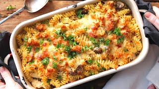 Chicken Alfredo Pasta Bake  the perfect creamy chicken pasta bake recipe [upl. by Aleunam407]