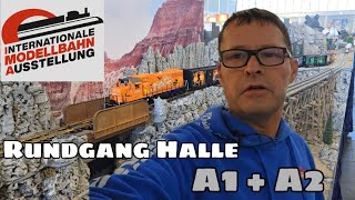 Rundgang Halle A1  A2 Internationale Modellbahn Ausstellung in Friedrichshafen 2024 [upl. by Marysa]