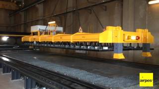 Permanent electromagnet for handling steel plates  Airpes lifting systems [upl. by Aremihc]