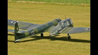 BLOHM amp VOSS BV 141  MVVS 116cc FLAT TWIN  LARGE SCALE RC KEN SHEPPARD AT NLMFC BALDOCK  2013 [upl. by Heyward]