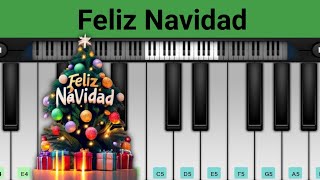 FELIZ NAVIDAD  Piano cover  Easy Tutorial [upl. by Matheny]