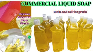 Commercial production of High Quality Liquid Soap  Multipurpose Dishwashing laundry [upl. by Yasui419]