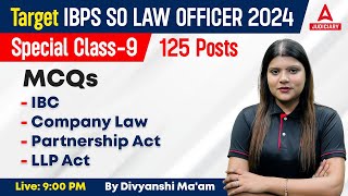 IBPS SO Law Officer 2024  Multiple Choice Questions MCQs  By Divyanshi Maam [upl. by Digirb]