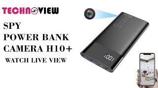 Technoview H10 Plus Power Bank with Spy Camera Hidden App Look Cam Pro Full Hd 1080p Best Spy Camera [upl. by Atem]