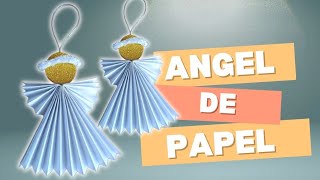 ✨ Crea un Ángel de Papel  Hoja de Block  Manualidad Fácil de Navidad 🎄 [upl. by Eiffub]