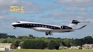 Gulfstream Aerospace G700 N706GD departure at RAF Fairford RIAT 2024 AirShow [upl. by Nytsirc548]