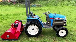 ISEKI TM17 4WD Compact Tractor amp New 4ft Flail Mower [upl. by Olia]