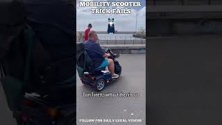 Mobility scooter trick goes wrong England [upl. by Fonz]