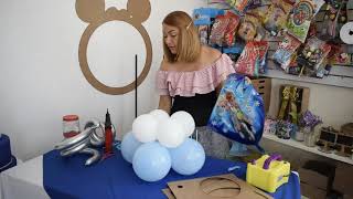 Arreglo de Globos  Centro de Mesa Frozen  Bellos Detalles MR  Tutorial [upl. by Kiran119]