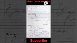 Reimer tiemann reaction with machanism  Bsc part2 reimer tiemann reaction Shorts [upl. by Olbap589]