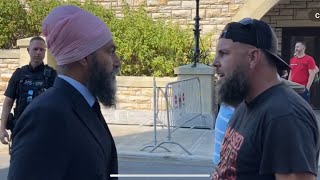 Jagmeet Singh almost goes violent on Canadian citizen [upl. by Ilojna]