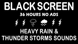 🔴 Thunderstorm Sounds for Sleeping  Dimmed Screen  Strong Rain and Thunder  Deep Sleep Sounds [upl. by Annunciata]