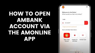 How to Open AmBank Savings Account or Current Account via the AmOnline app [upl. by Twyla]