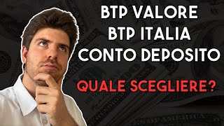 BTP Valore BTP Italia conto deposito qual è linvestimento migliore [upl. by Darcy]