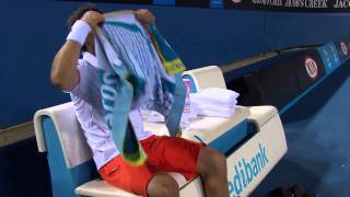 Marcos Baghdatis Destroys FOUR Racquets  Australian Open 2012 [upl. by Beniamino]