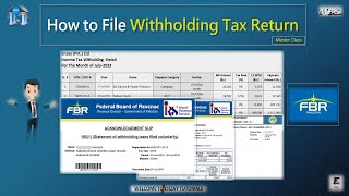 How to File Income Tax Withholding Return  WHT Tax Return Filling Master Class from Zero to Expert [upl. by Shu161]