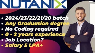 Nutanix is hiring 202423222120 batch  No  criteria  Required skills  Job location itjobs [upl. by Callum548]