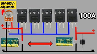 How to Make Adjustable Voltage Regulator Using Mosfets  Adjustable Voltage Controller [upl. by Aerdnad]