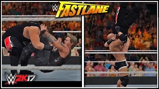 WWE Fastlane 2017  Y2J returns amp attack  Kevin Owens vs Goldberg Highlights  WWE 2K17 [upl. by Anilek]