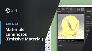 Vray 34 para SketchUp  Aula 24 Materiais Luminosos Emissive Material [upl. by Angele752]