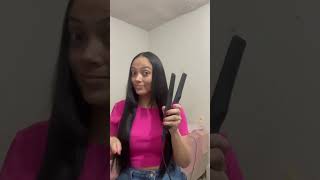 Como fazer cachos no cabelo com chapinha videoviral beleza cachoscomchapinha cabelo [upl. by Chadwick398]