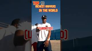 Top 10 richest rappers 2023 viral richest jayz drake eminem diddy icecube lilwayne luxury [upl. by Anirpas904]