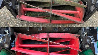 Cleaning and Sharpening my Allett Classic 12E Cylinder Mower [upl. by Airaet]