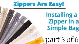 Installing a Zipper in a Simple Bag [upl. by Nader]