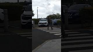 Inconsiderate Parking at Zebra Crossing Forth Valley Hospital Larbert Falkirk District Scotland UK [upl. by Corrine]