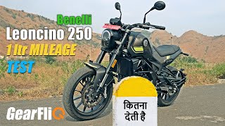 Benelli Leoncino 250  1Ltr Mileage Test  Hindi  GearFliQ [upl. by Idolla902]