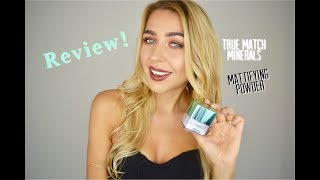 Loréal TRUE MATCH MINERALS Mattifying Powder Review  Ingrida G [upl. by Skiest799]