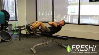 Abdominal Bench Demo amp Exercises [upl. by Rekcut]