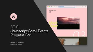 3C02 — JavaScript Scroll Events — Progress Bar [upl. by Mclain715]