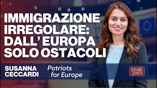 quotDALL’ UE SOLO BASTONI TRA LE RUOTE PER BLOCCARE L’ IMMIGRAZIONE IRREGOLAREquot ceccardi europa eu [upl. by Darlleen180]