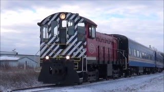 Waterloo Central Railway Departing St Jacobs Farmers Market April 2 2016 [upl. by Luna]