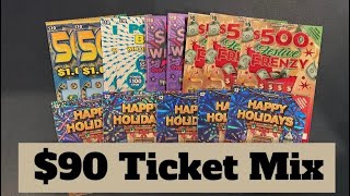 💰 90 Ticket Mix 💰 Power Blitz ⚡️ 600 Windfall 💵 50X the Money 💰 500 Festive Frenzy [upl. by Eehc]