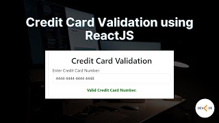 RealTime Credit Card Validation with Formatting in React  StepbyStep Tutorial [upl. by Anse]