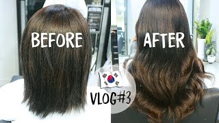 VLOG 3 Hair Extensions Experience in Seoul South Korea 붙임머리 하기 Eng Hangul Sub  Erna Limdaugh [upl. by Nittirb]